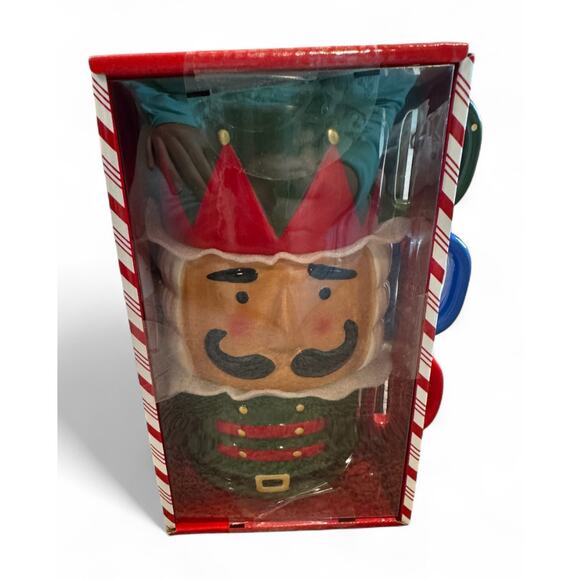 Christmas Nut Cracker Mugs set of 3 Stackable - Picture 1 of 3
